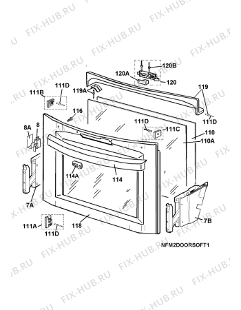 Взрыв-схема плиты (духовки) Voss Electrolux ELK62320RF 738...>>> - Схема узла H10 Main Oven Door (large)